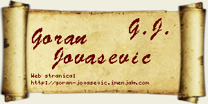 Goran Jovašević vizit kartica